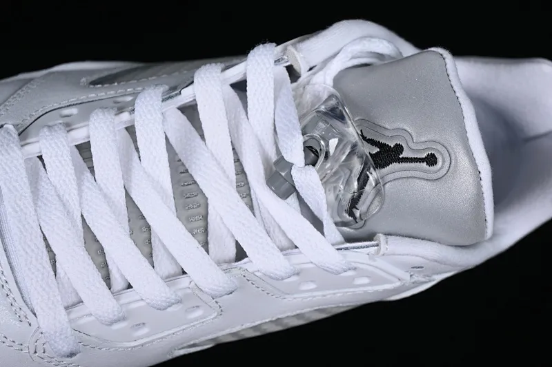 All categories Air Jordan Jordan series basketball shoes Air Jordan 5 Air Jordan 5 Low "White Silver" AJ5 Joe 5 white silver low-top casual sneakers 819172-122